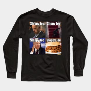 meme Joe biden funny comic political Long Sleeve T-Shirt